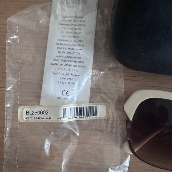 Balmain Ivory Sunglasses with Dark Brown Lenses - almost new - Picture 4 of 4